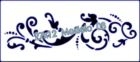 - Stencil 12x27cm Modelo 008 -